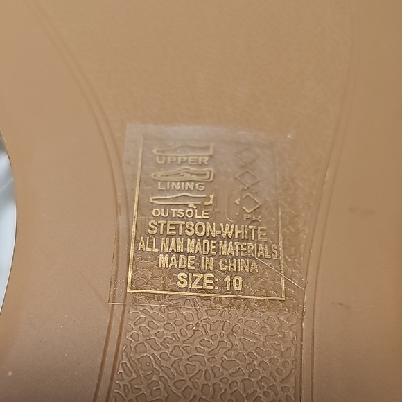 Azalea Wang Stetson Sandals Slides Tubular Straps Knotted Square Toe White 10 - Picture 12 of 13